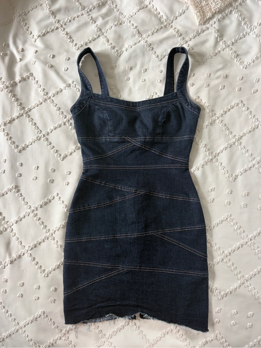 Dark Blue Denim Bodycon Dress
